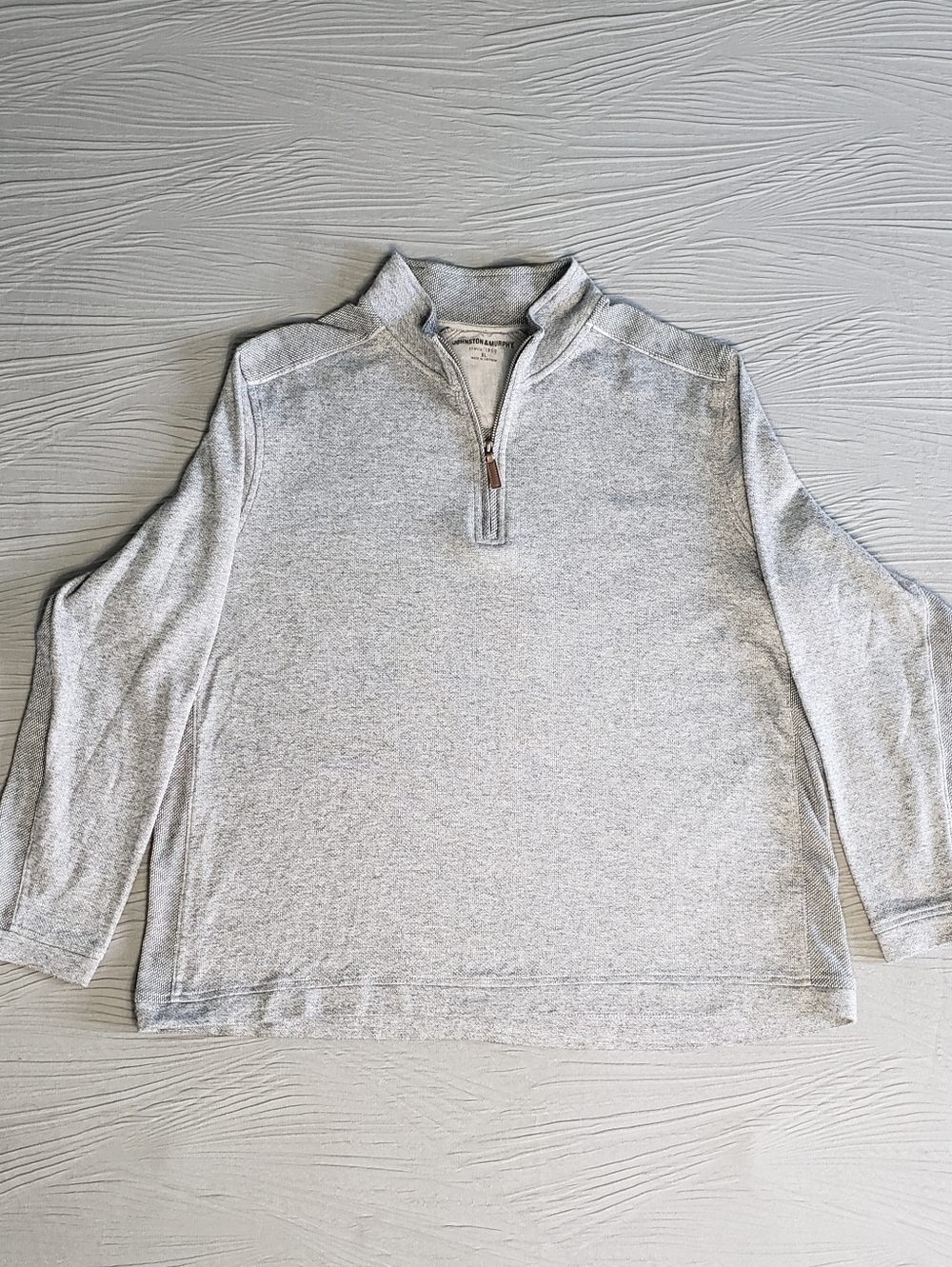 JOHNSTON & MURPHY Men's Performance 1/4 Zip Pullover Sweatshirt (XL) Gray